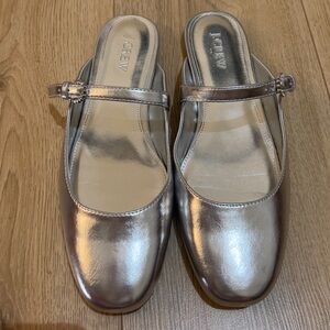 J. Crew Factory Silver Flats